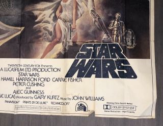 Vintage 1977 Star Wars SIX Sheet EuropeanMovie Poster 77/77 Hope IV 6