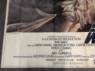 Vintage 1977 Star Wars SIX Sheet EuropeanMovie Poster 77/77 Hope IV 7