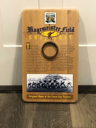 Green Bay Packers Hagemeister Field Goal Post Plaque,  With,  Rare