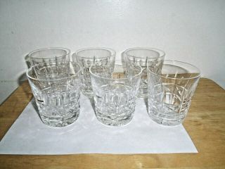 Vintage " Set Of (6) Waterford Crystal Kylemore - Old Fashioned Whiskey Glasses "