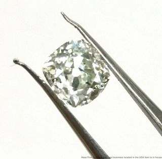 Rare Gia Natural Yellow Green 1.  02ct Loose Old Mine Cut Diamond Gemstone