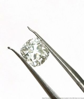 Rare GIA Natural Yellow Green 1.  02ct Loose Old Mine Cut Diamond Gemstone 2