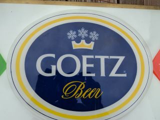 Goetz beer light up advertising sign vintage goetz beer light up sign rare 3