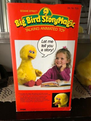 Vintage Big Bird Story Magic Animated Toy Cassette Play Sesame Street 8