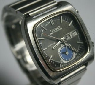 Seiko Monaco 7016 5010 Chronograph Automatic Watch Day Date Vintage Rare