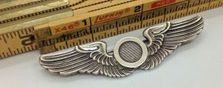 Sterling Silver Wwii 2 " Pilot Observer Wings Ns Meyer York