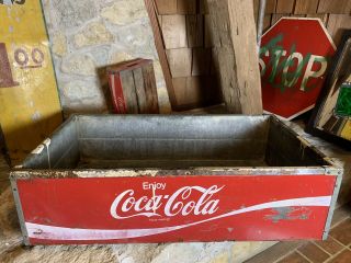 Vintage Coca Cola Coke Cooler Ice Chest Country Store Advertising Sign Decor 3