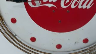 Vintage 1948 Coca - Cola Art Deco Electric Clock 4