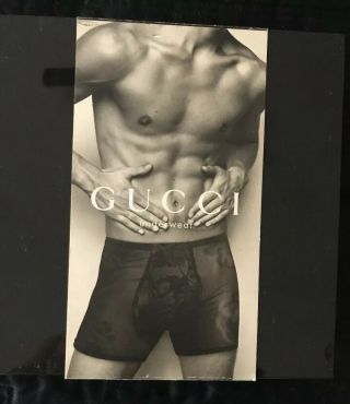 Vintage Gucci Tom Ford Men’s Underwear Sheer Floral Print L