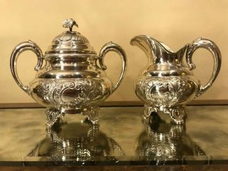 4880 GR GORGEOUS HEAVY STERLING SILVER 925 TEA & COFFEE SET. 4