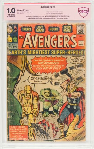 Avengers 1 Cbcs 1.  0 Ss Signature Series Jack Kirby,  And Stan Lee Rare Not Cgc
