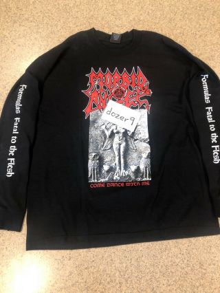 Morbid Angel Formulas Fatal To The Flesh Vintage 1998 Tour Long Sleeve Shirt XL 3