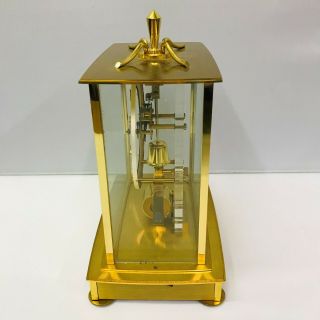 Kieninger Obergfell Kundo Electric Mantel Clock 1961 Gold 6 Jewel Germany 3
