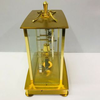Kieninger Obergfell Kundo Electric Mantel Clock 1961 Gold 6 Jewel Germany 5
