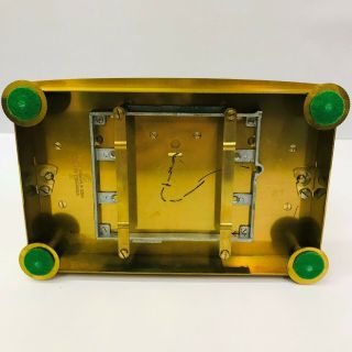 Kieninger Obergfell Kundo Electric Mantel Clock 1961 Gold 6 Jewel Germany 8