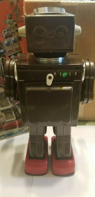 Vintage ATTACKING MARTIAN ROBOT 1960s Japan SPACE TIN BATTERY OPERATED 3