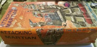 Vintage ATTACKING MARTIAN ROBOT 1960s Japan SPACE TIN BATTERY OPERATED 8
