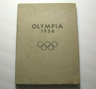 1936 Olympics German Orig.  Photobook – Nazi – Wwii – Adolf Hitler –jesse Owens