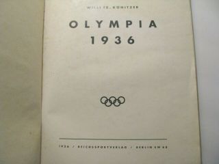 1936 OLYMPICS GERMAN ORIG.  PHOTOBOOK – NAZI – WWII – ADOLF HITLER –JESSE OWENS 2