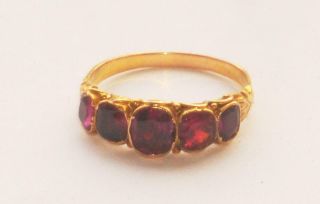 VERY RARE EXCEPTIONAL LARGE ANTIQUE GEORGIAN 15ct GOLD & AMETHYST GOLD RING 2