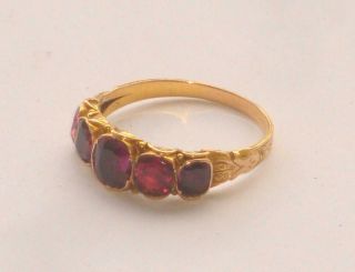 VERY RARE EXCEPTIONAL LARGE ANTIQUE GEORGIAN 15ct GOLD & AMETHYST GOLD RING 4