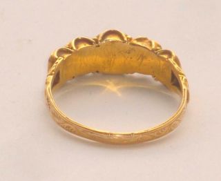 VERY RARE EXCEPTIONAL LARGE ANTIQUE GEORGIAN 15ct GOLD & AMETHYST GOLD RING 5