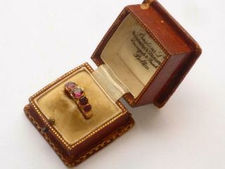 VERY RARE EXCEPTIONAL LARGE ANTIQUE GEORGIAN 15ct GOLD & AMETHYST GOLD RING 8