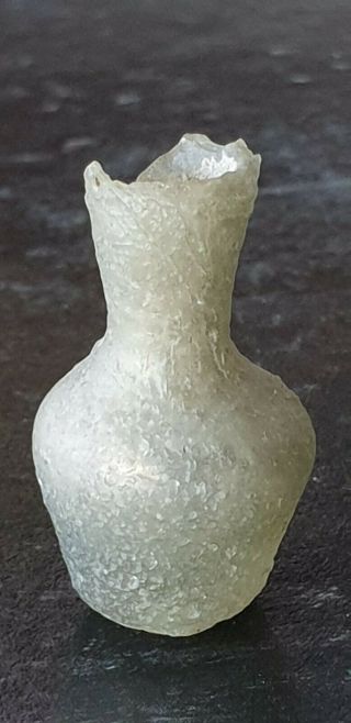 Roman Miniature Glass Vessel Poss Perfume Rare 1st Century Ad