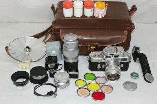 Vintage Leica M3 Dp3 35mm Rangefinder Film Double Stroke Bundle (read) Rare