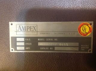 Vintage Ampex tube reel to reel tape player 5