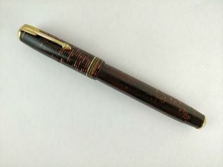 Vintage 1935 Parker Oversize Vacumatic Burgundy Pearl Fountain Pen For Restore