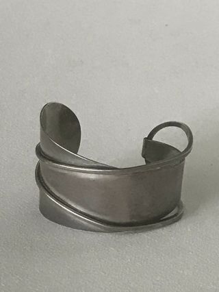 Vintage Signed Paul Lobel Modernist Sterling Silver Cuff Bracelet