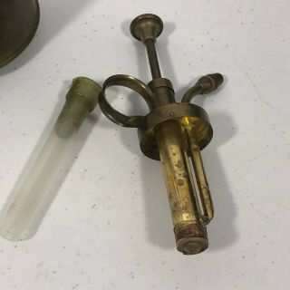 Vintage Brass Water Plant Mist & Spout Atomizer Pump Sprayer 8.  5 x 3 