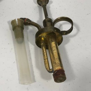 Vintage Brass Water Plant Mist & Spout Atomizer Pump Sprayer 8.  5 x 3 
