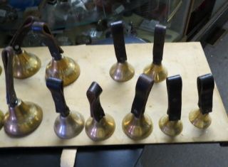 rare set 25 JENCO Deagan Pear shaped Handbells / professional church choir bells 10