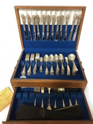 96 Piece Towle Old Master Sterling Silver Flatware Set For 12 By 7 With Servers
