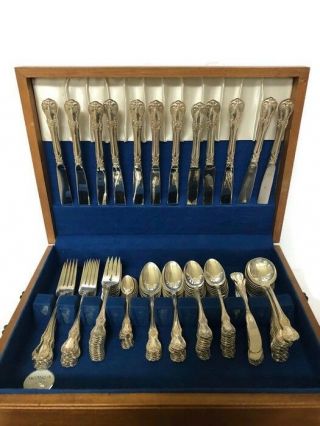 96 piece Towle Old Master Sterling Silver Flatware Set for 12 by 7 with servers 2