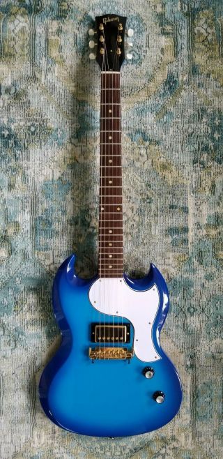 Vintage 1962 Gibson Les Paul Junior Sg Jr Blue Burst Refin