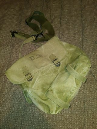 Ww2 U.  S Military Musette Bag/pack,  Maker Marked Side Pack