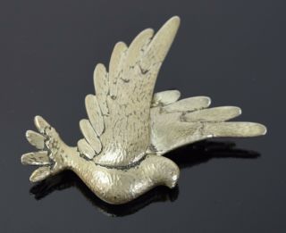 Large Vintage 1980’s Tiffany & Co.  Sterling Silver Paloma Picasso Dove Bird Pin