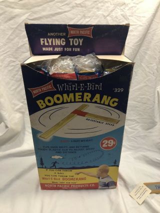 Vintage 60 ' s - 70 ' s Whirl - E - Bird Boomerang North Pacific Products Display 36 Count 2