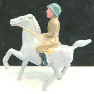 Barclay Lead Toy Soldier RARE Officer On Horse Pot Helmet B - 224 Near 2