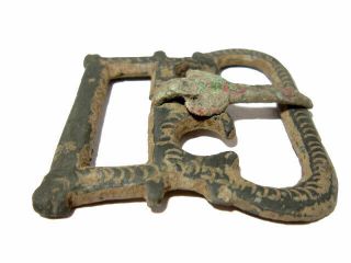 EXTREMELY RARE ROMAN MILITARY BRONZE BELT BUCKLE,  AS FOUND 3