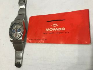 Vintage Movado Astronic Datron Hs 360 Wrist Watch Automatic Chronograph Swiss Ma