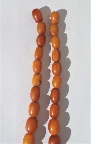 NATURAL OLD ANTIQUE BUTTERSCOTCH EGG YOLK BALTIC AMBER NECKLACE 24,  01 grams. 4