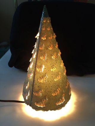 Vintage Econolite Roto - Vue Green Christmas Tree Motion Lamp Light - Plus Box