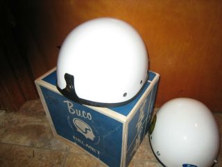TWO Vintage 1970s Buco Helmet / Buco Bantam / small ? White Box 4