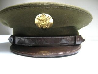 . Us Army Uniform Visor Cap For Enlisted Ww2