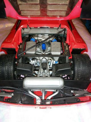 Pocher Ferrari f40 1/8 Model ALL METAL toy car vtg automobile 5