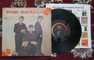 Beatles Rare 1964 " Introducing The Beatles " Blank Back Mono Lp Version One